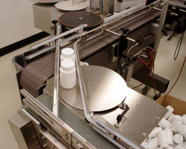 Deitz Pharmafill rotary turntables transfer bottles