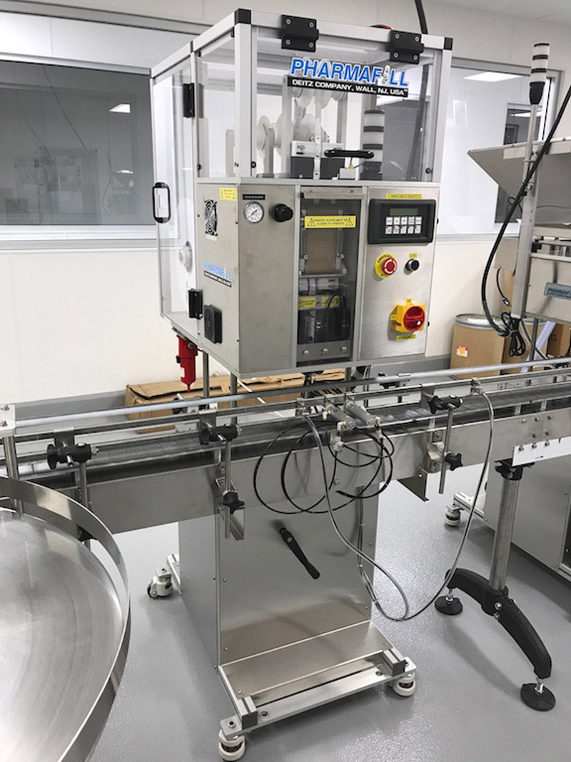 Deitz PS1 Packserter Desiccant Inserter has cut length sensor