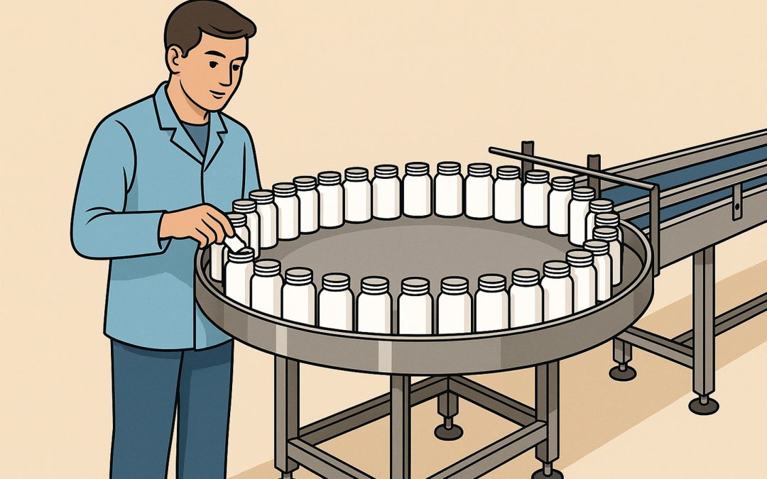 Rotary Turntables Semi-Automate Manual Desiccant Insertion